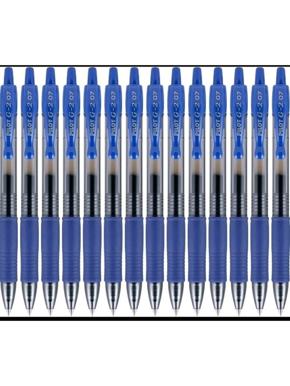 Pilot G2 Gel Pens 0.7mm Fine Point Retractable Blue Ink Rollerball Bulk 75 CT